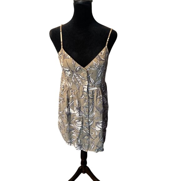 Gentle Fawn Womens Floral Print Spaghetti Strap Dress S linen - Picture 2 of 8